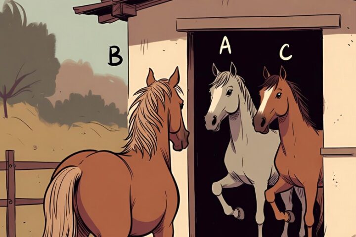 't Paardje B keert terug naar de stal.